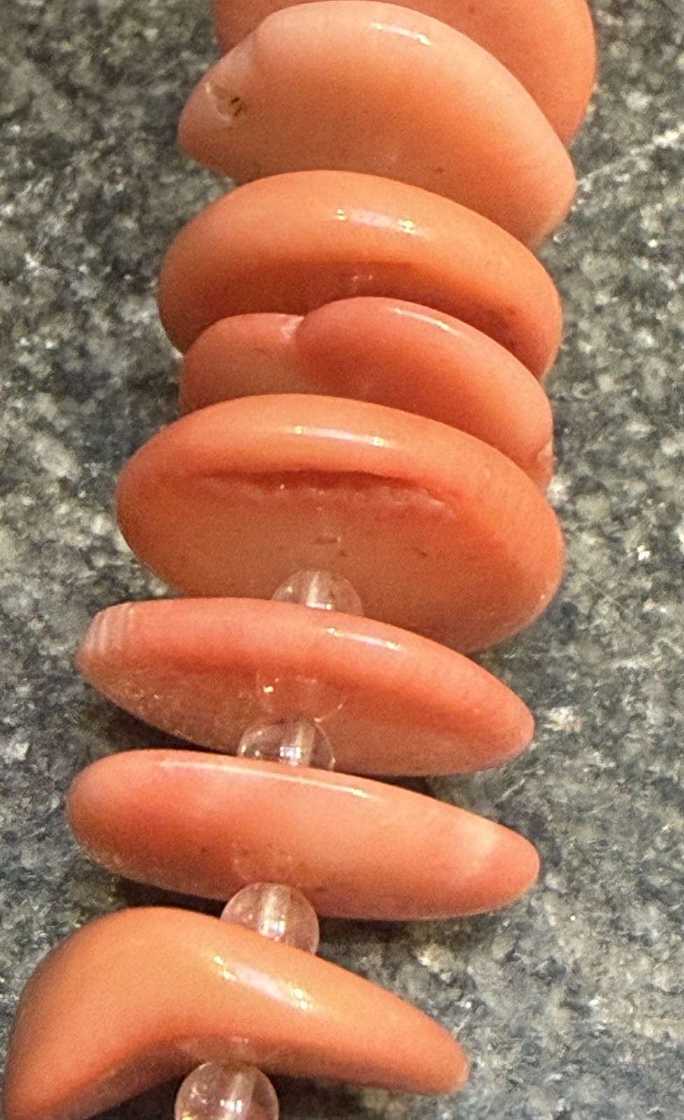 Vintage Artisan Genuine Coral and Lampwork Glass Bead Necklace