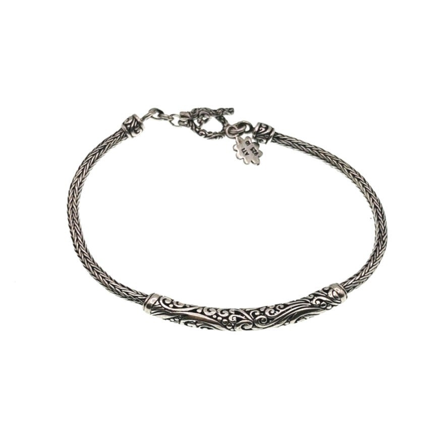 Sterling Silver ATI Annika Witt Vintage Bracelet With Toggle Closure 7″
