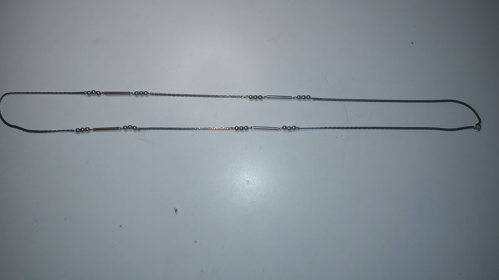 Gold Fill Bar Station Necklace