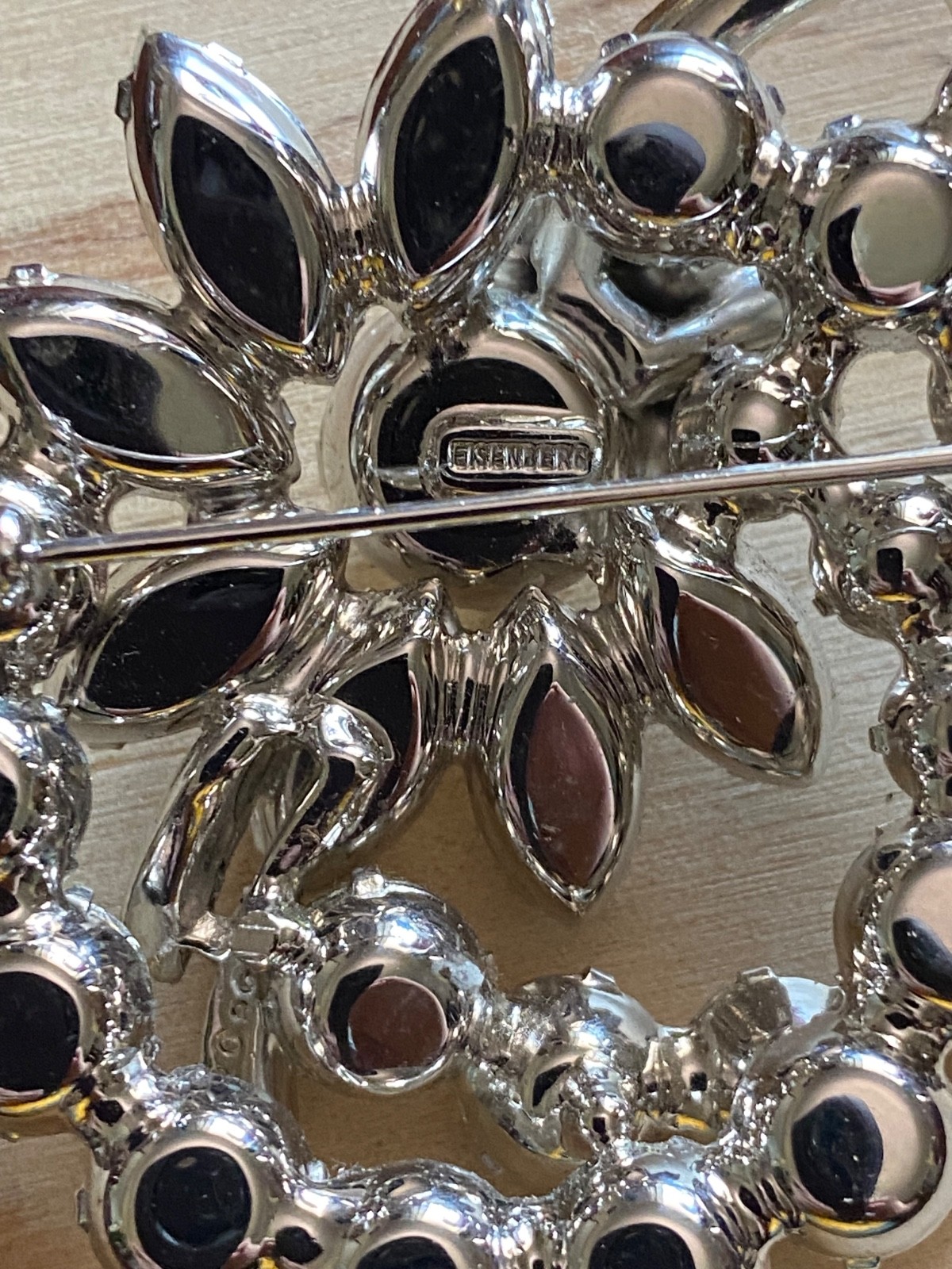 Eisenberg vintage rhinestone brooch (signed)