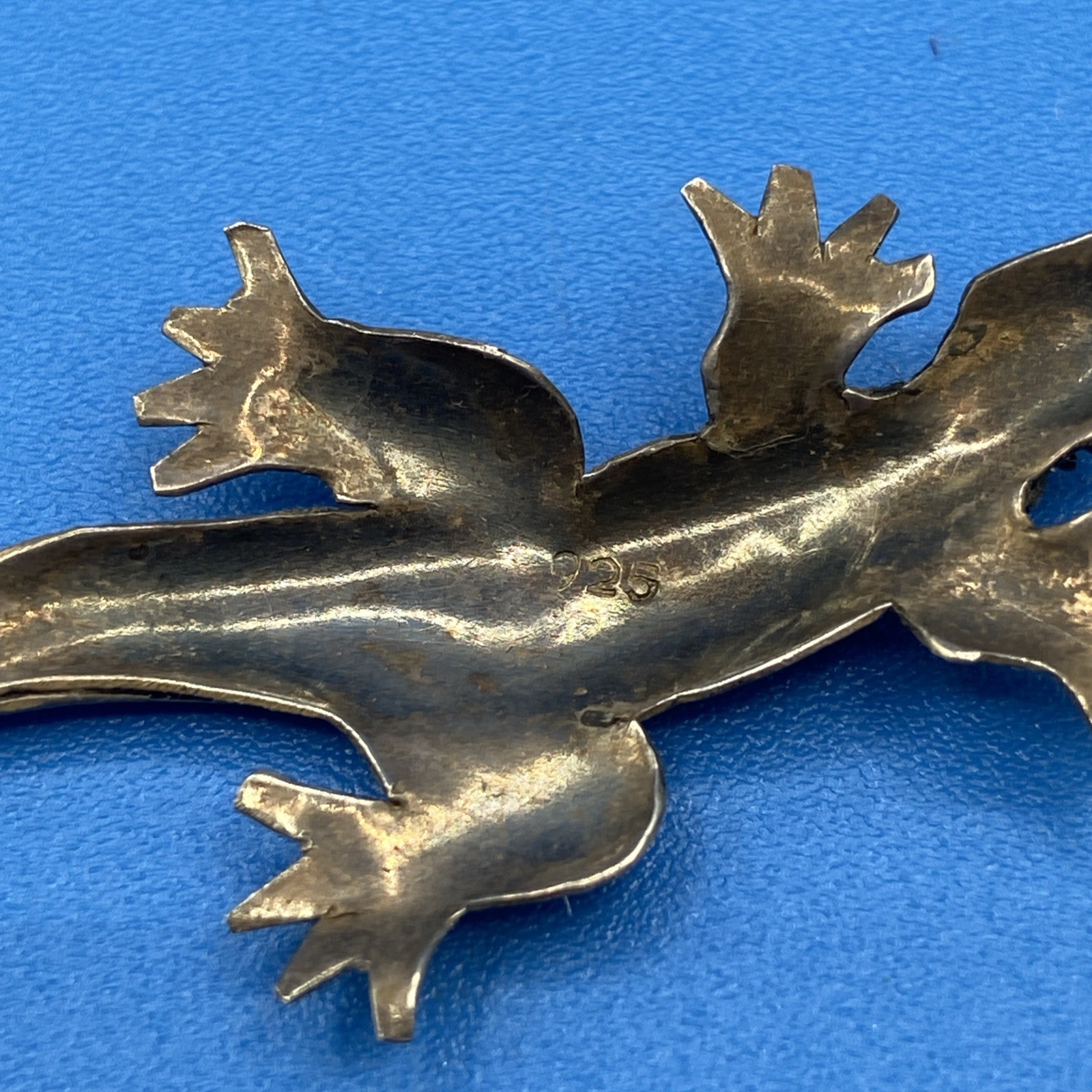 Lizards/Salamanders vintage EARRINGS Sterling Silver long pierced Southwestern