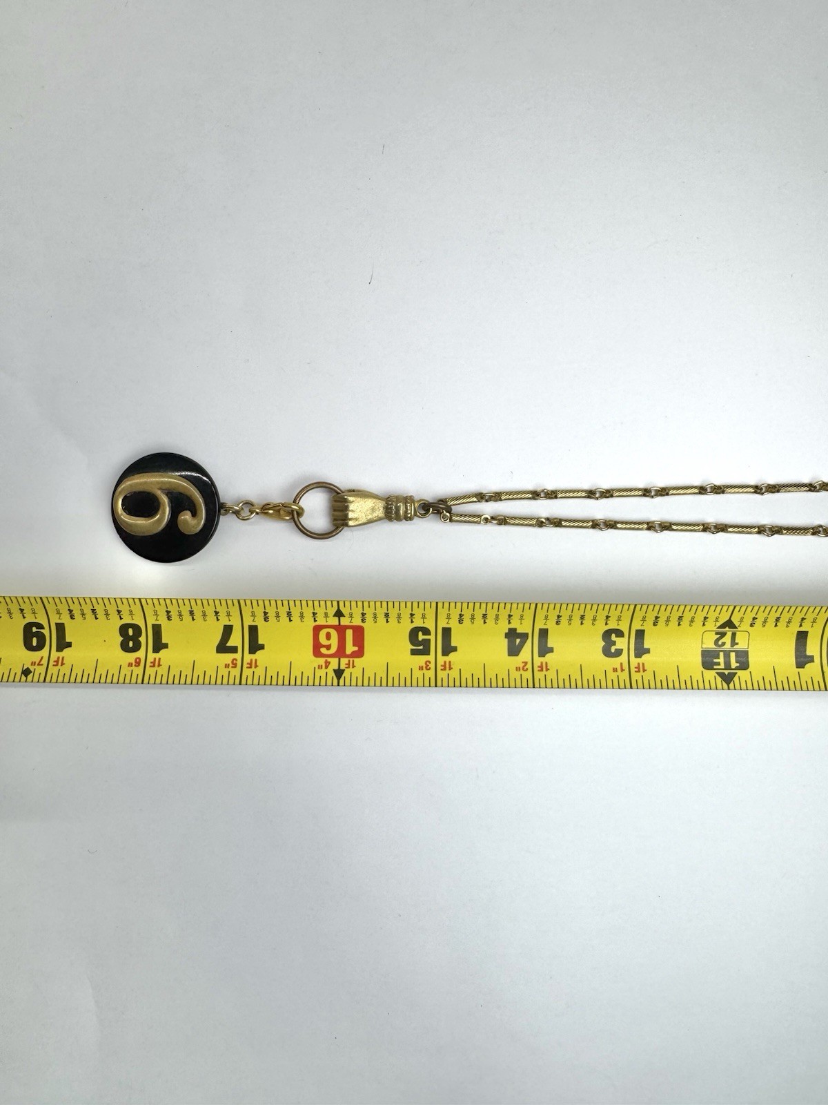 MAXIMAL ART by John Wind Hand Pendant Number “6” Vintage Necklace Jewelry N151