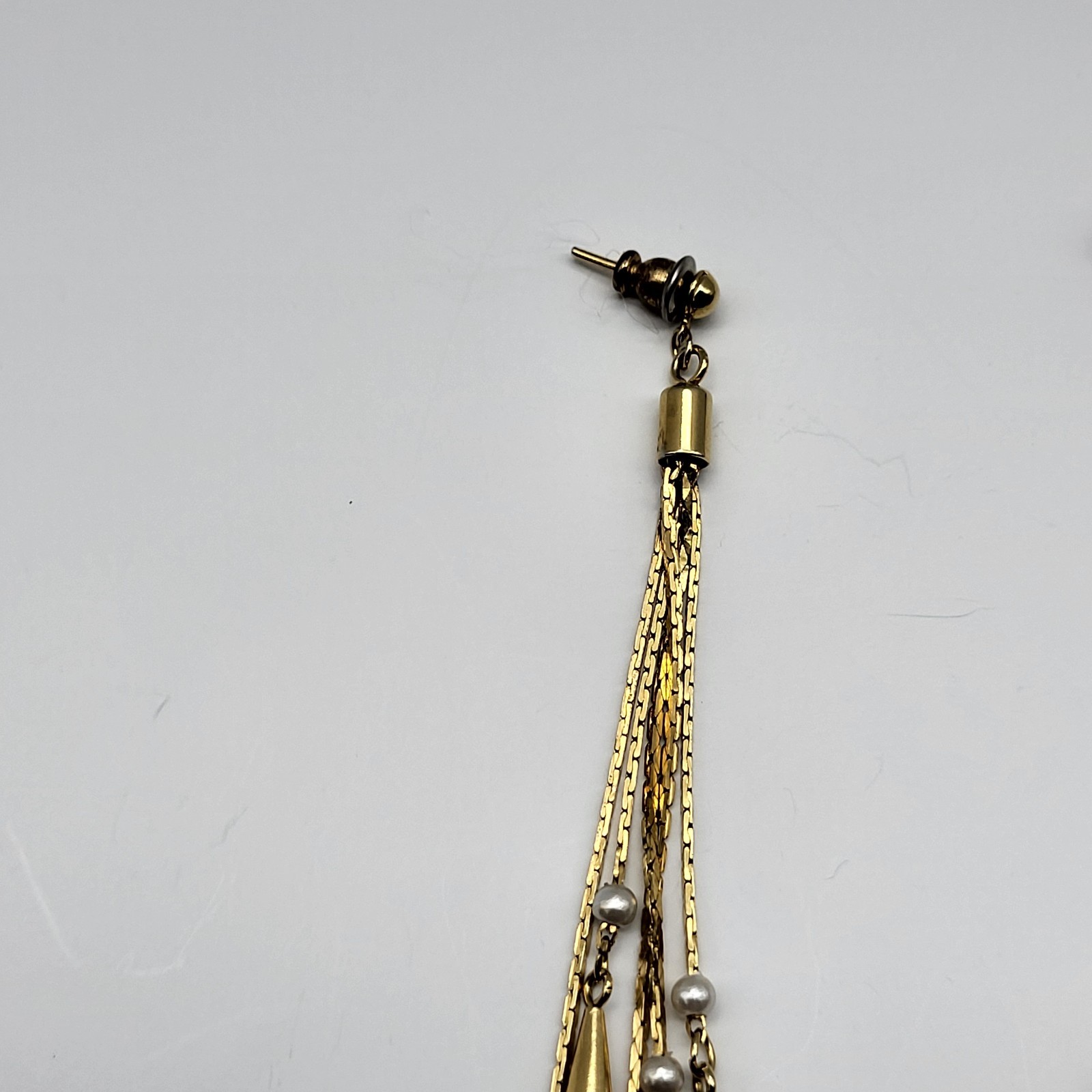 Fabulous dangle Earrings multi strand faux pearl lightweight flirty