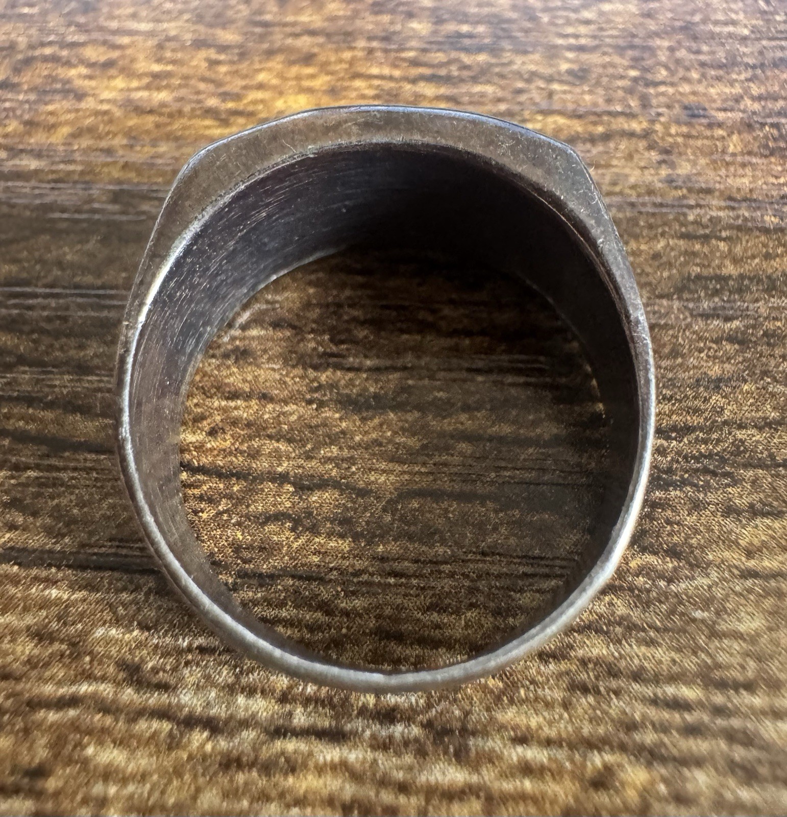Vintage Southwestern Sterling Silver, Chip Inlay Turquoise Ring – Size 10.25