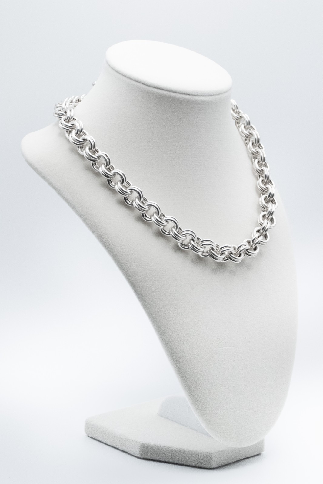 Sterling Silver 925 Italy Heavy Thick Double Rolo Link Chain Necklace 58 g