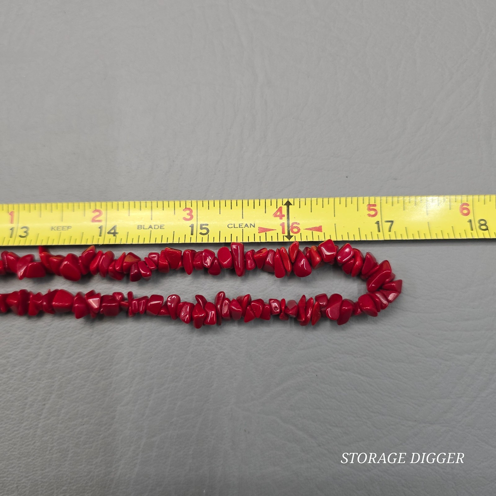 Vintage Handmade Red Coral Beads Necklace 34″ Long