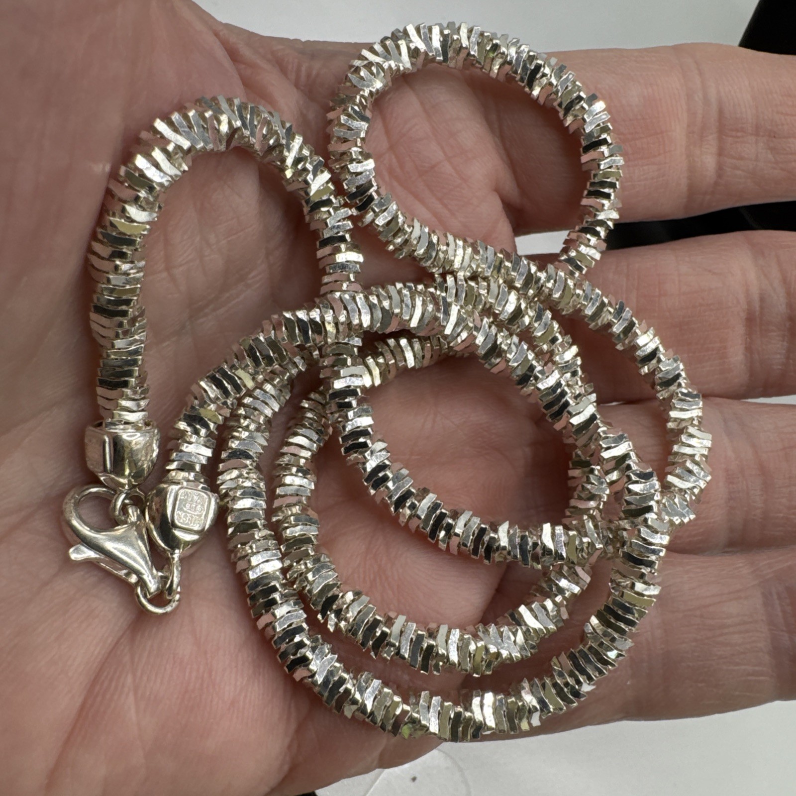 24” Milor Italy Cut Sterling Necklace 37.05 Grams. 062600120ND