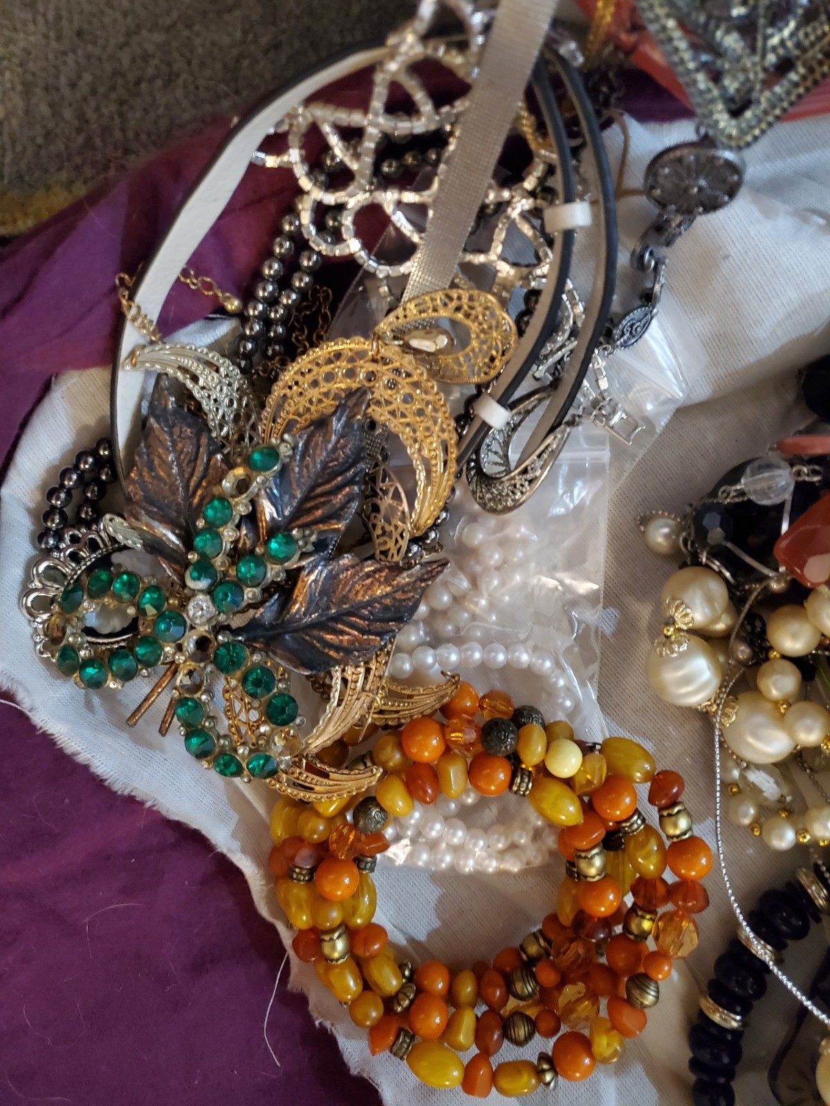 5.6 lbs vintage now jewelry harvest diy costume wearable repurpose
