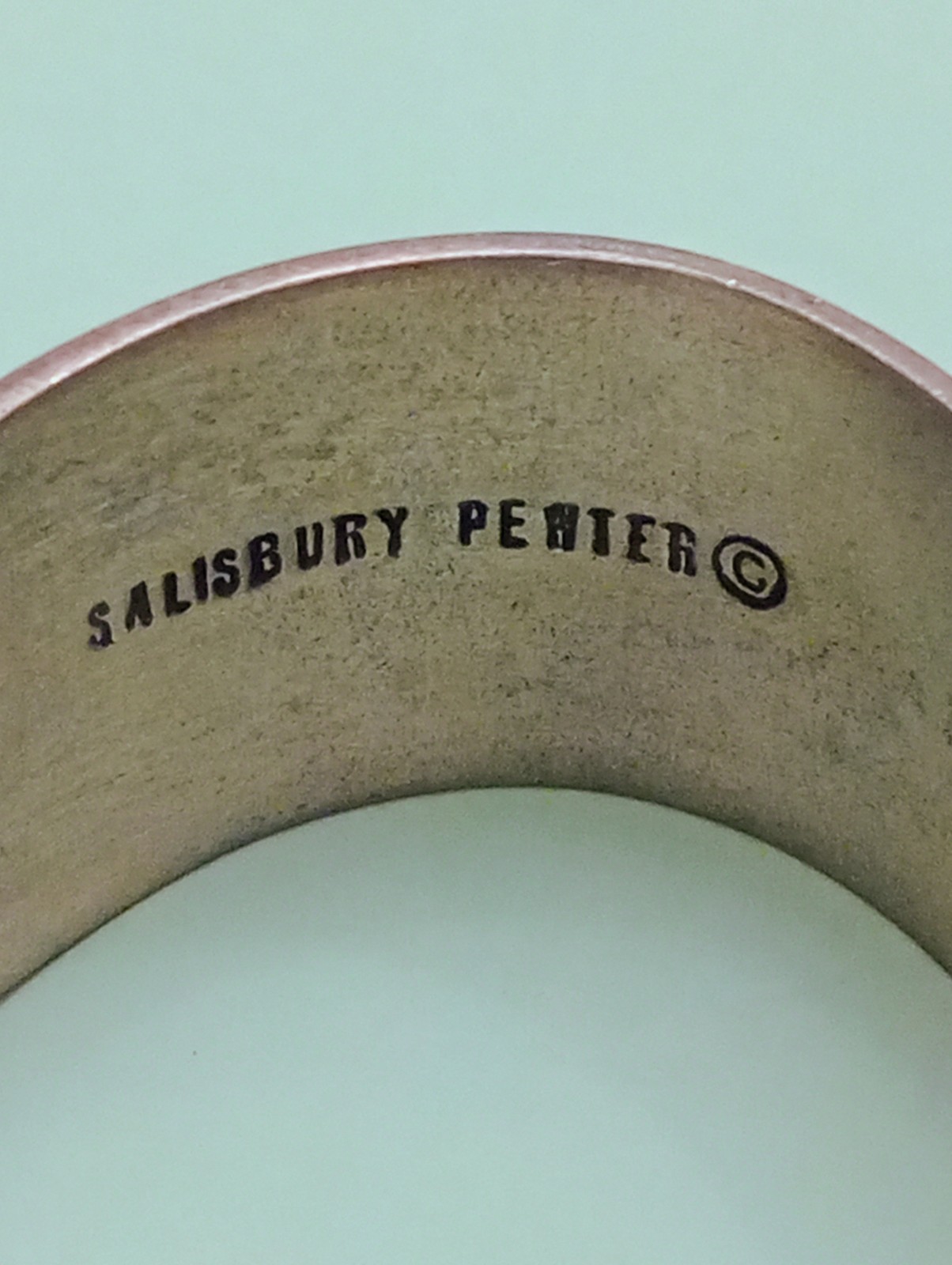 Salisbury Pewter Cuff Bracelet Floral “February” Vtg