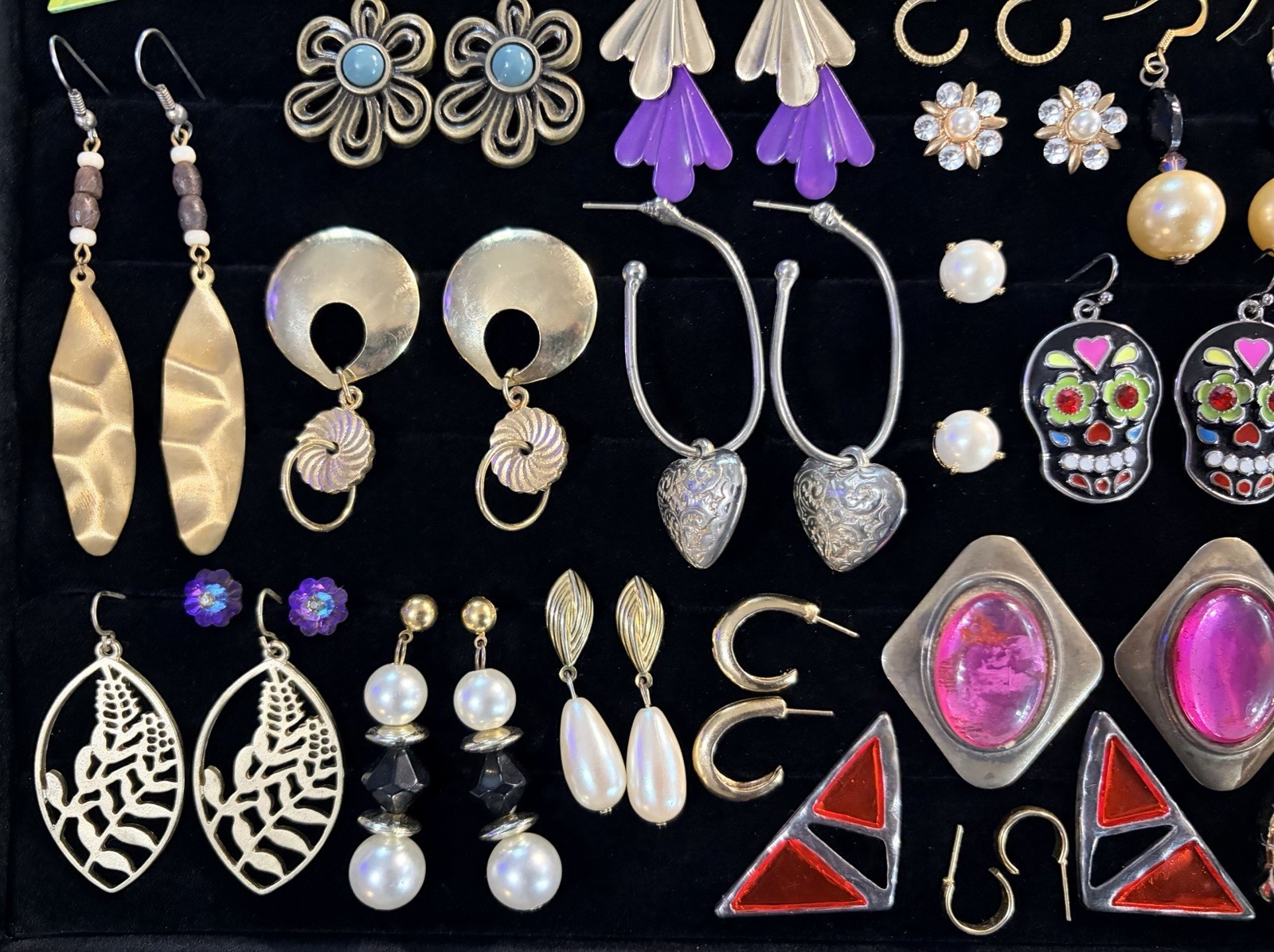 Lot Of 37 Pairs. Vintage & Mod Estate Earrings. Kate Spade, Monet, And More!