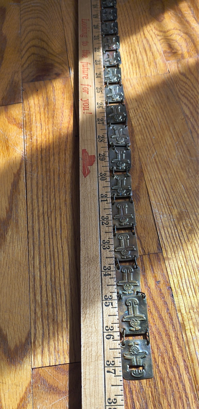 Vintage MCM Brass Link Necklace or Belt Brutalist Modernist