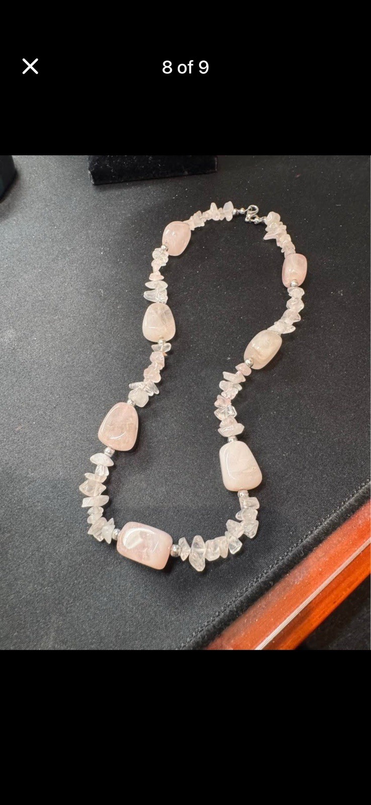Stunning rose quartz necklace