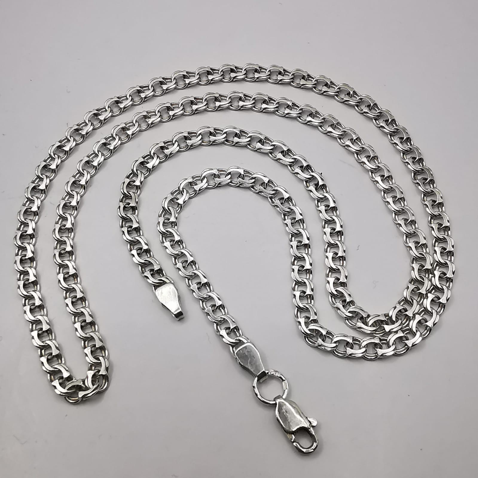 Vintage Beautiful Jewelry Chain Necklece,925 Sterling Silver,Signed , 13,45g