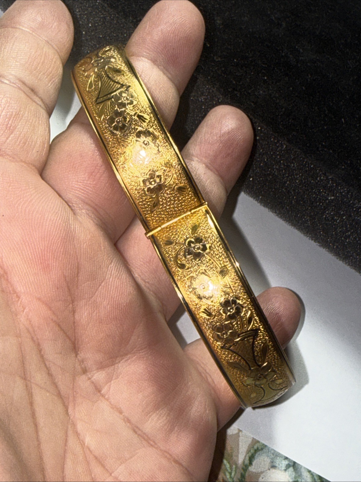 Bracelet Gold Filled 100 Year Old 6.5” 15mm Wide Antique Unmarked