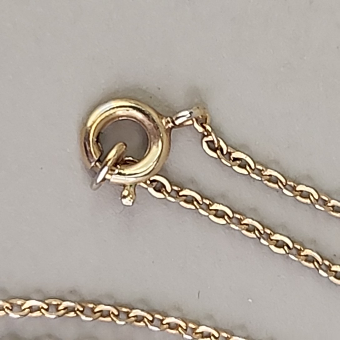 Vintage Heart Locket Necklace Stamped 2cm Gold Tone 16″
