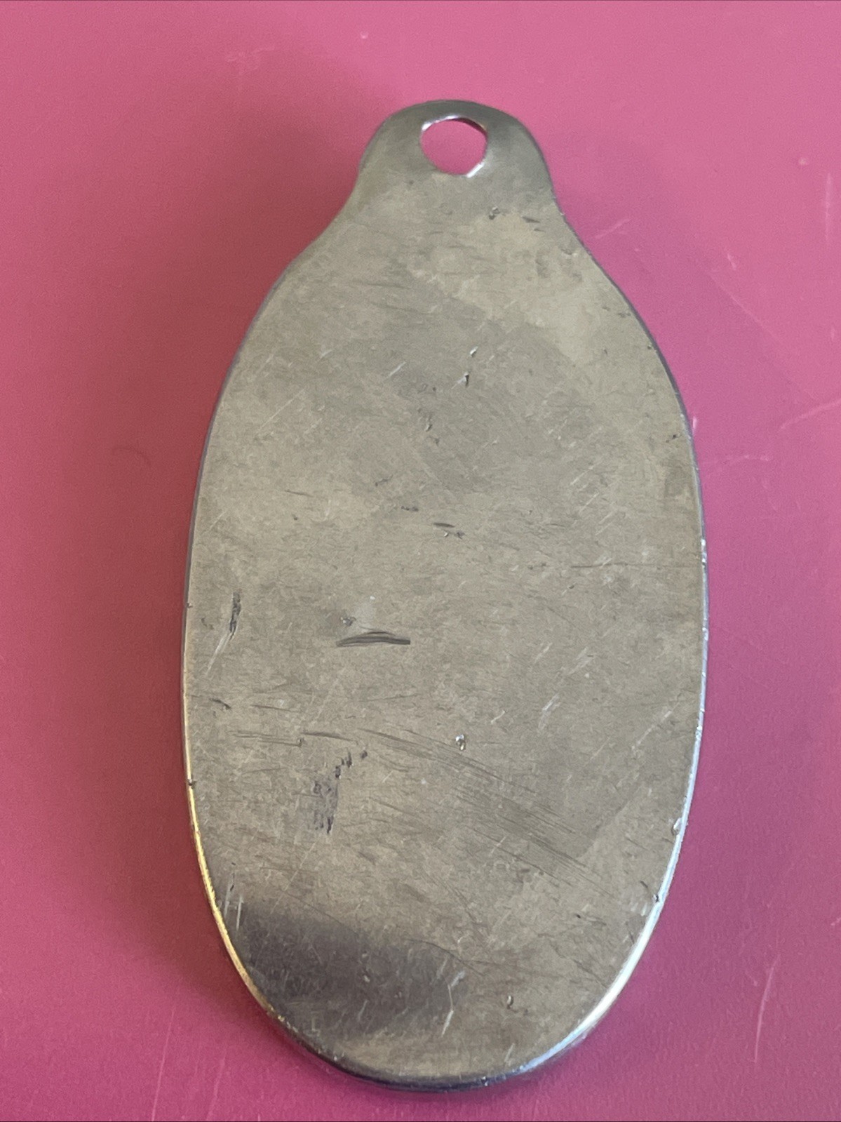 Vintage Mother Of Pearl & Stone Pendant Oval Shape Silver Tone 2 In
