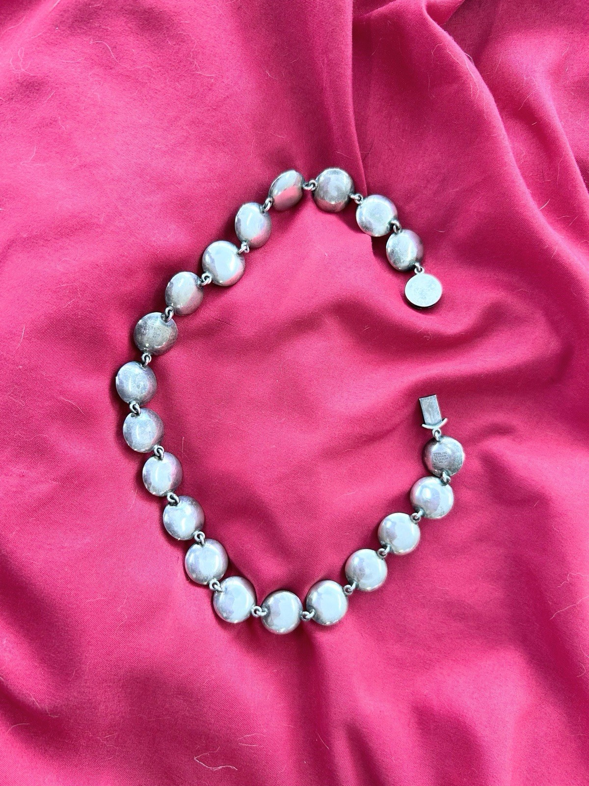 Vintage Sterling Silver NEILS ERIK Denmark Necklace, Choker & Earrings, Signed