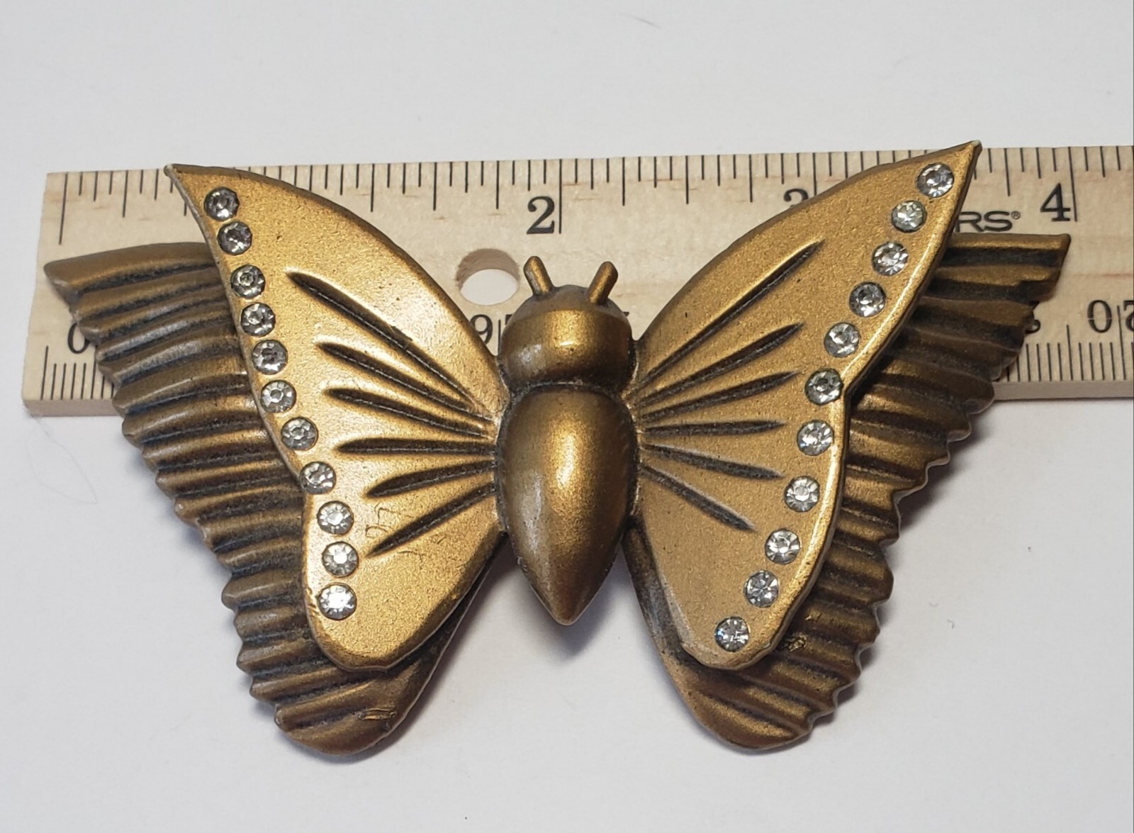 Butterfly Brooch Pin 4 in READ- Guessing Painted Bakelite – Vintage