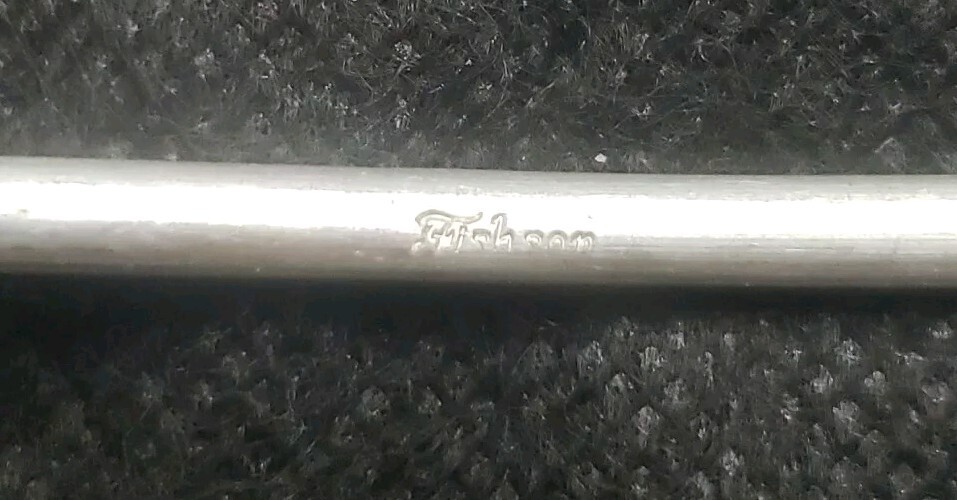 Antique 1920s Fishson Silverite Rhinestone 2.5″ Curved Bar Brooch / Pin C Clasp