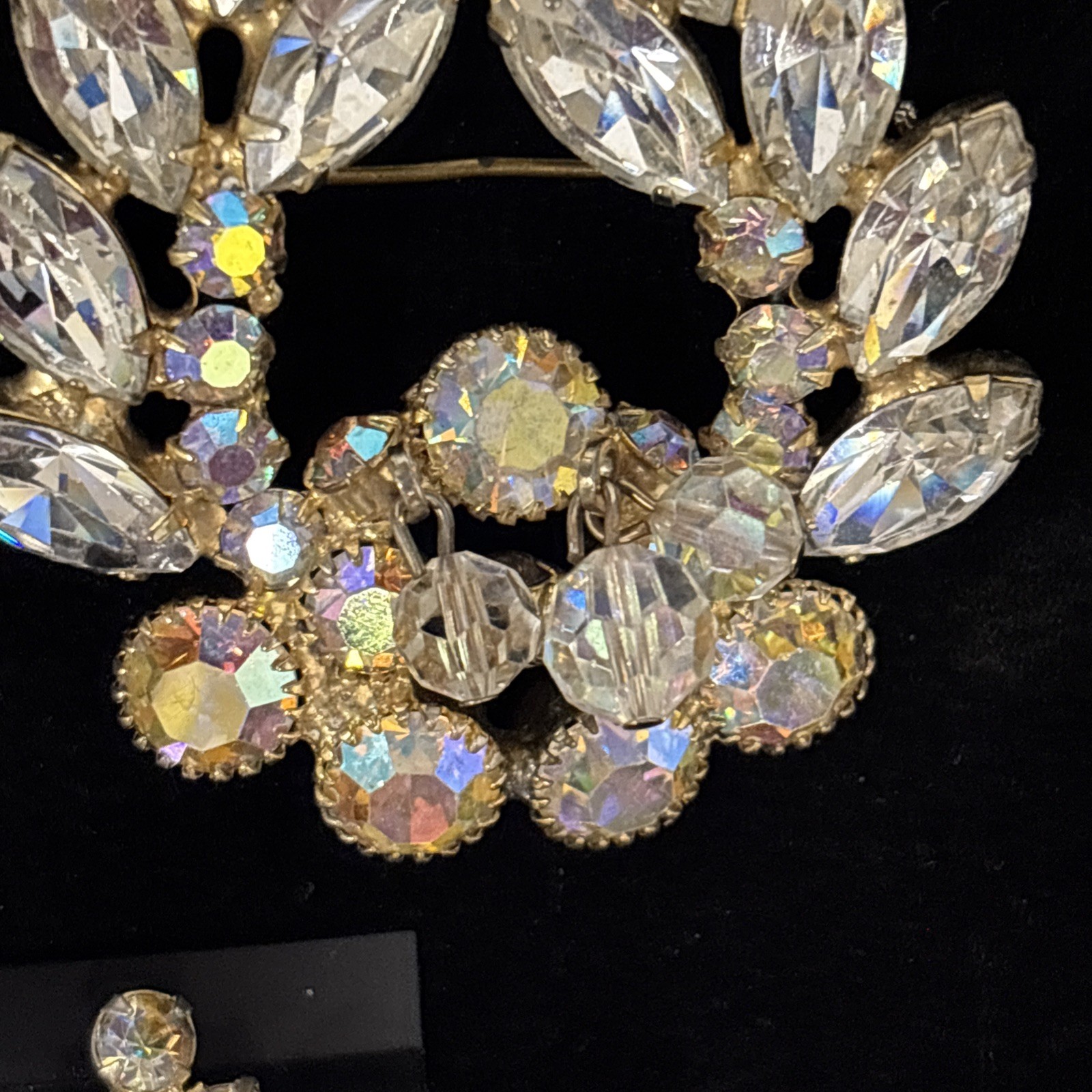 DeLizza & Elster Juliana Jewelry Set Brooch Earrings Verified 1950s Horseshoe