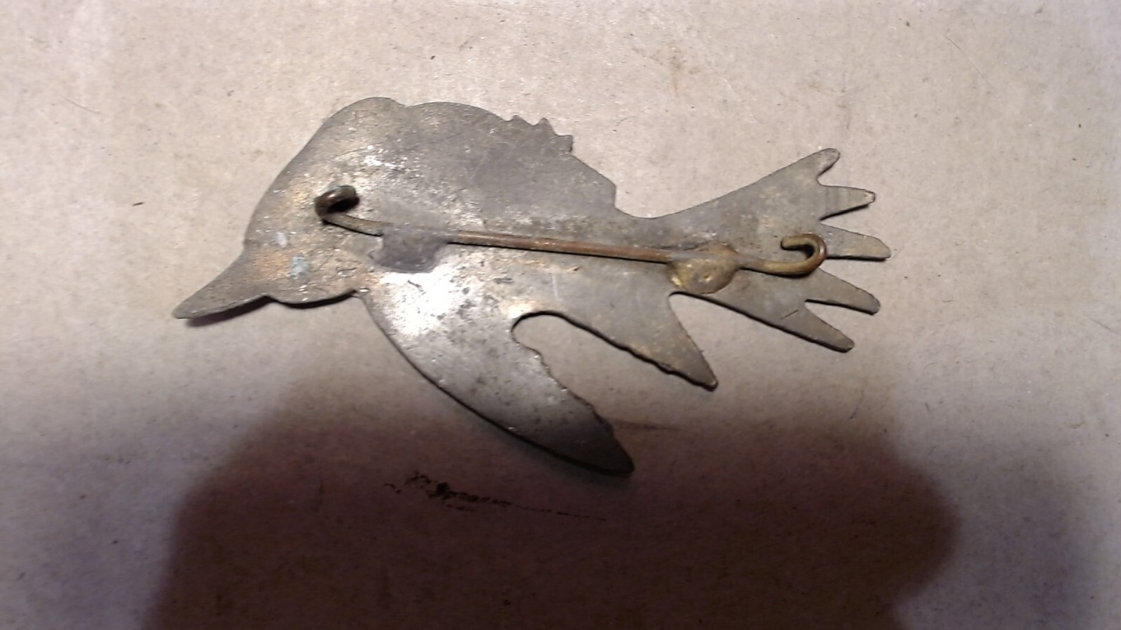 Vintage Metal Brooch Dolphin Unbranded Unknown Country