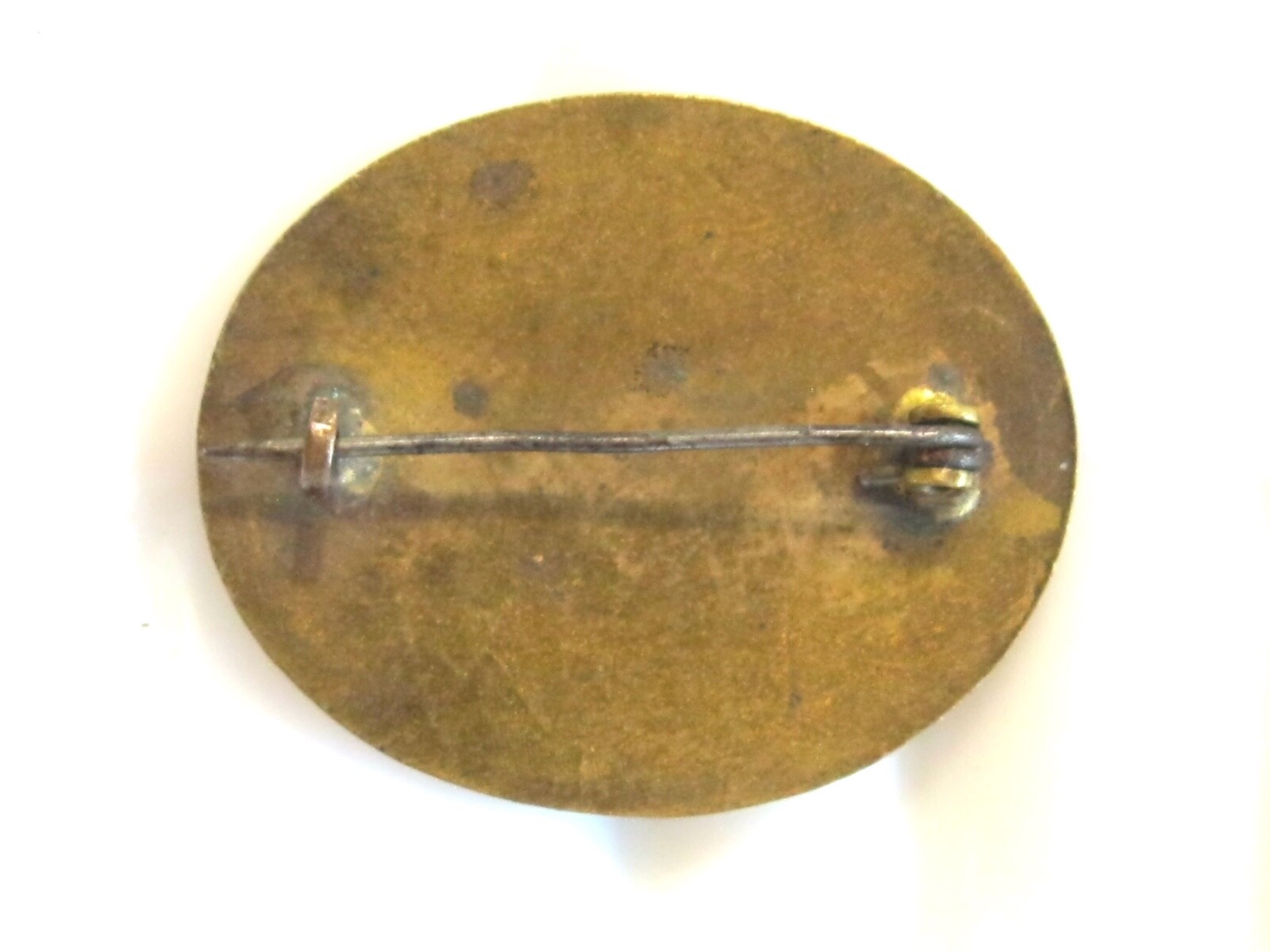 FINE ANTIQUE ANVERS BELGIQUE – ANTWERP BELGIUM SOUVENIR ENAMEL BRASS PIN BROOCH