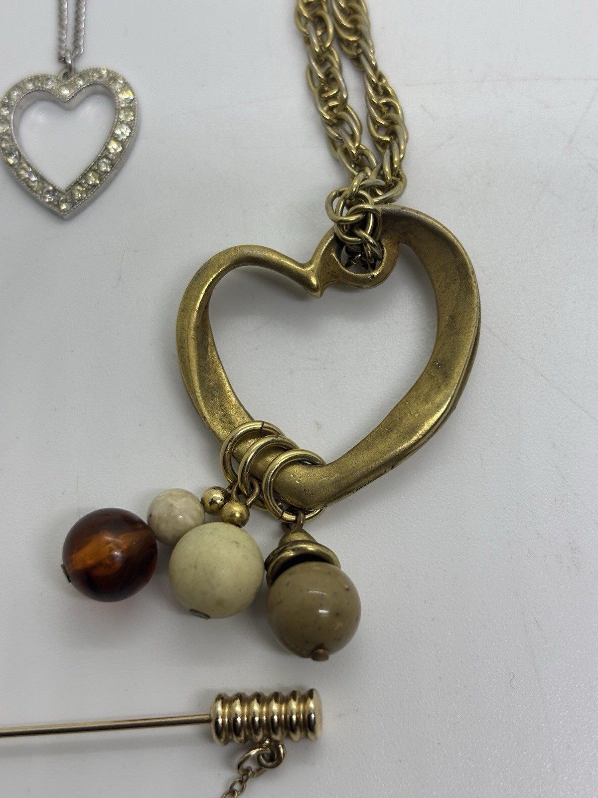 14 Pc Heart Themed Vtg/Now Jewelry Lot Charles Winston/Avon/White Stag/Sarah Cov
