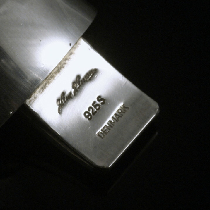 Hans Hansen – Denmark. Large Hindged Sterling Silver Bangle – 1960s