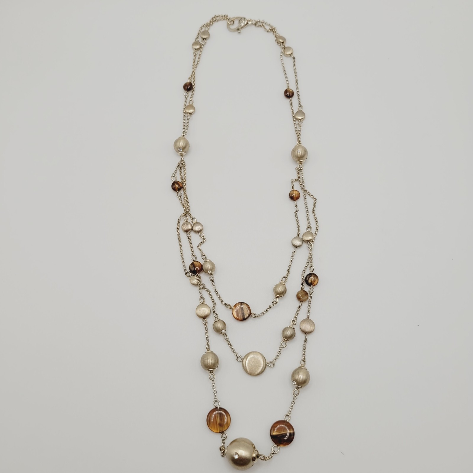 Monet Multi Strand Layer Floating Necklace Festoon Vintage Necklace 16 Inch