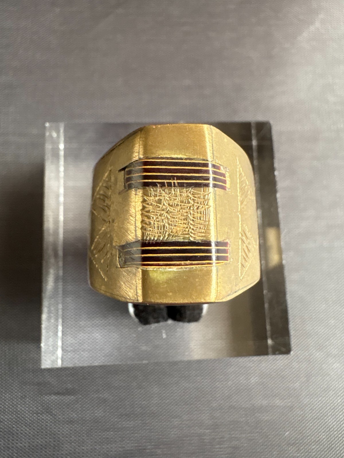 Vintage Moroccan Tuareg Brass Ring Berber Sahara Handmade Ring Size 9.75 US