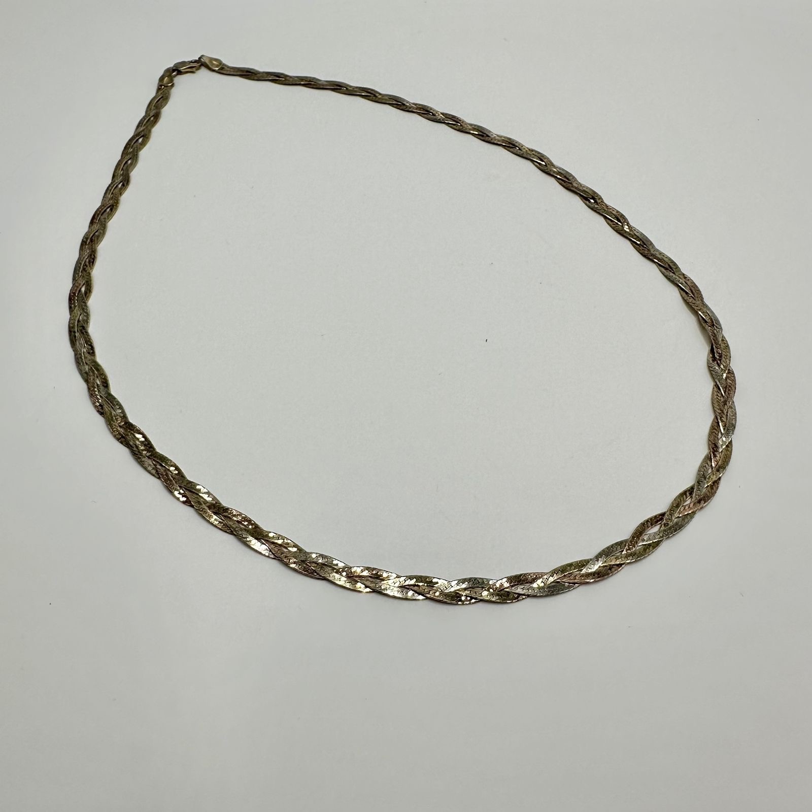 Vintage Italian 925 Gilt Sterling Silver Necklace Chain Jewelry Marked 10.1g