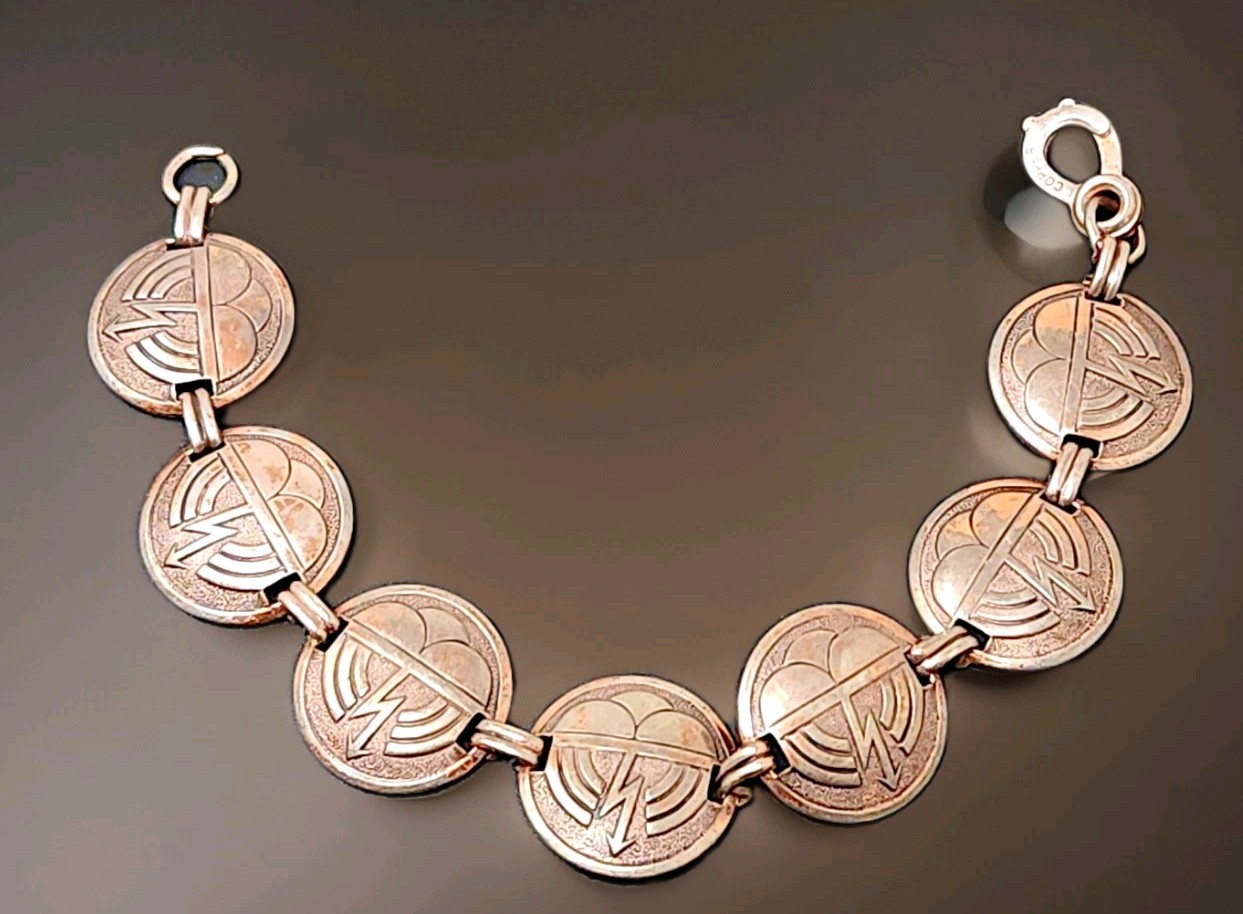 Vintage South Western Solid Copper Link Bracelet 7″