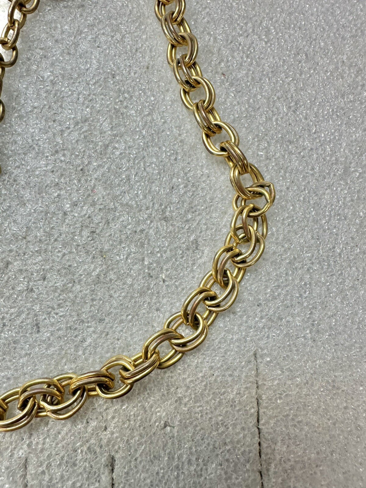 Givenchy Double Rolo Link Gold Tone 19” Necklace