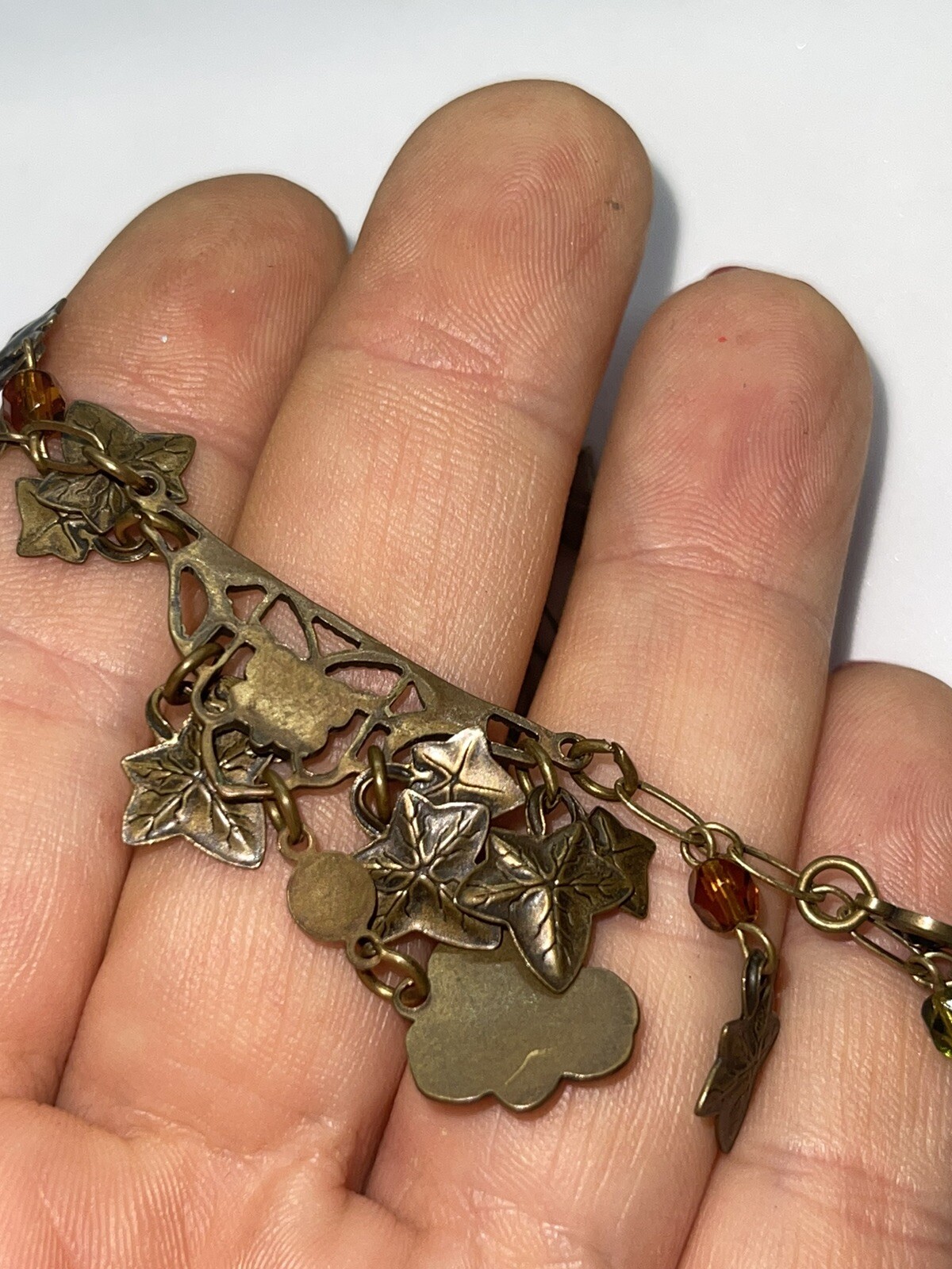 Vintage Glass Works Studio Enamel Pansy Flower Necklace SIGNED