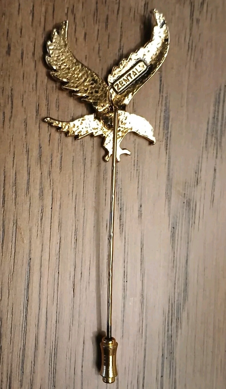 Vintage Zentall American Bald Eagle Signed Pin