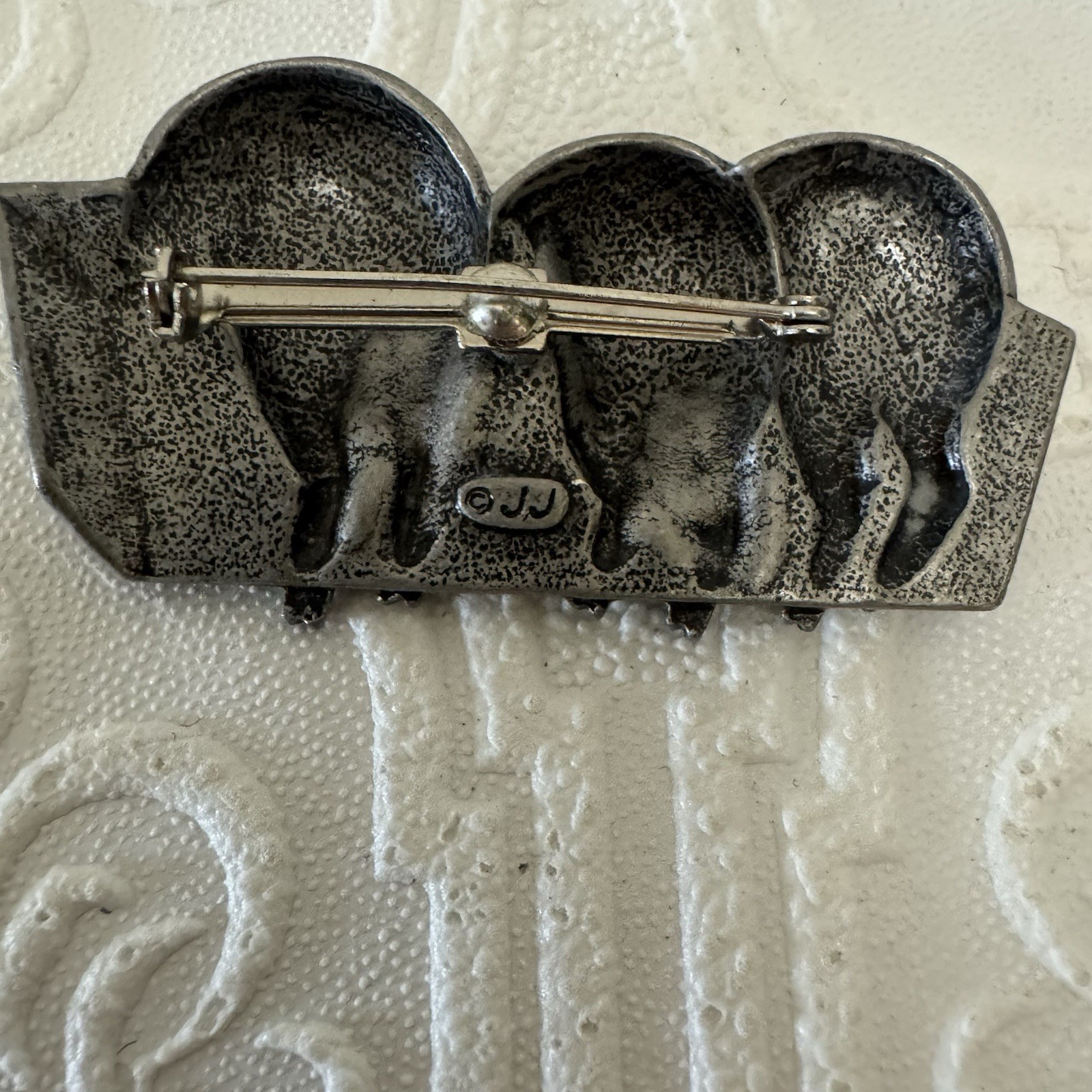 Vintage Pig Brooch Pins *Lot Of 5* Some Signed JJ Silver Tone Pewter Ceramic 3D