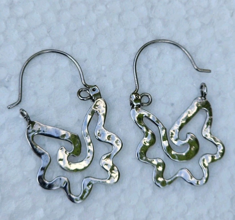 NOVICA Artisan Handmade Sterling Silver Hoop Earrings Mexico 1 in L x 0.8 in W