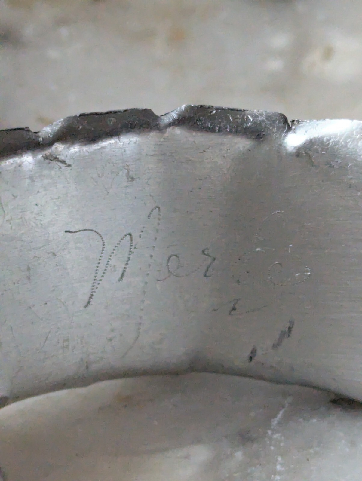Vtg Merle House Metalwork Aluminum Cuff Bracelet Statement Artisan Jewelry USA