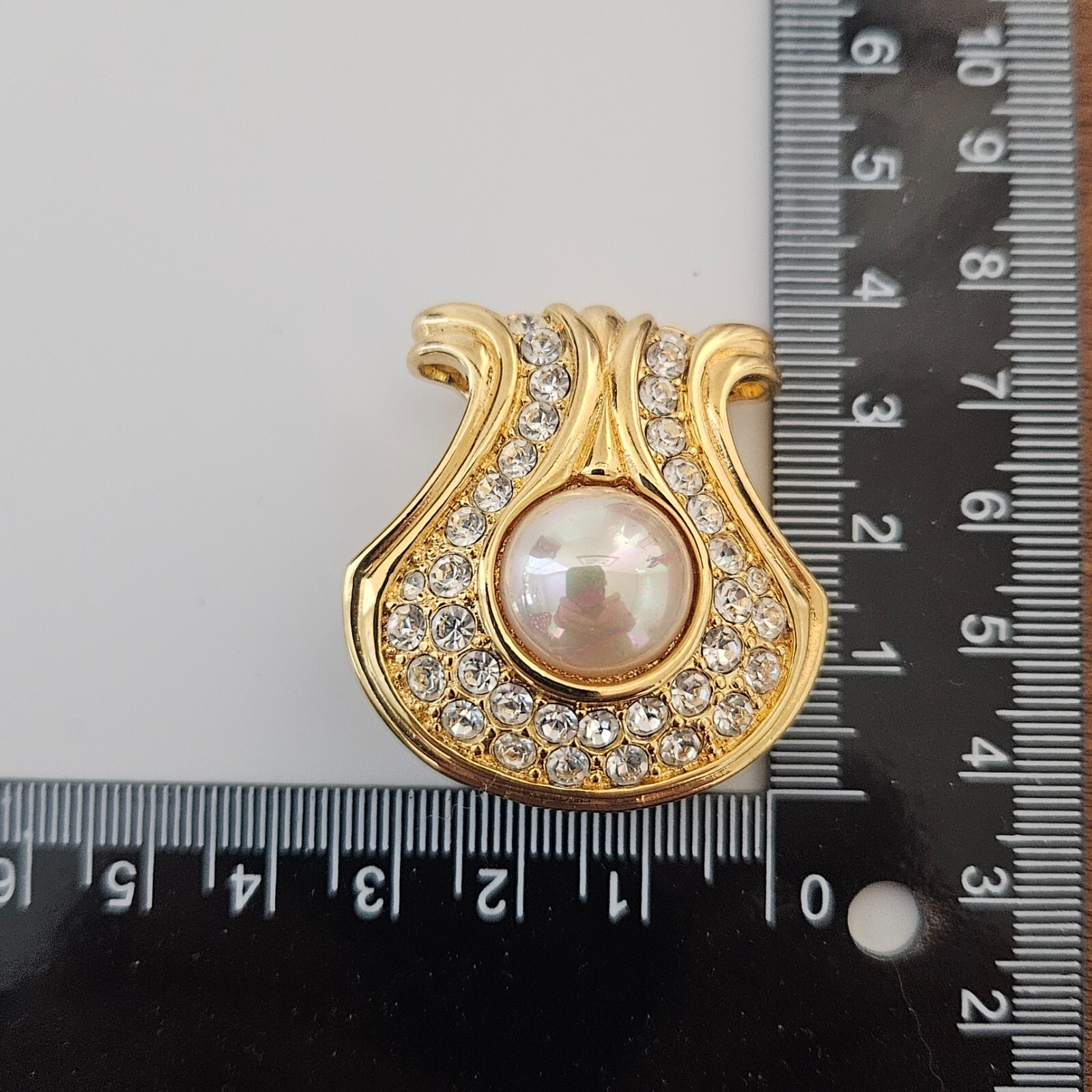 Nolan Miller Glamour Collection Rhinestone & Pearl Pendant Only