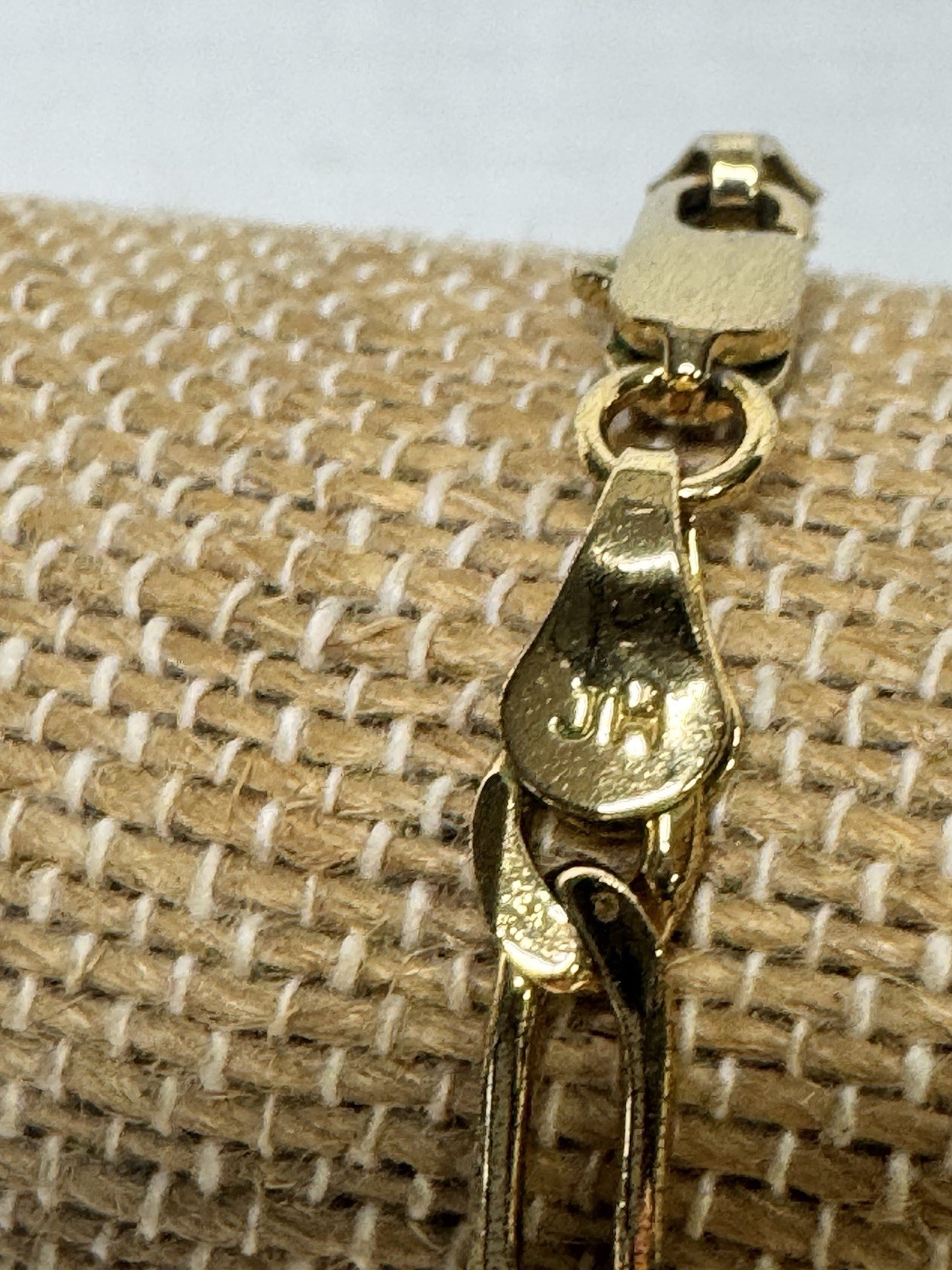 Bright Gold tone Figaro Link Chain Necklace Stamped / Marked JH 23 1/2″L