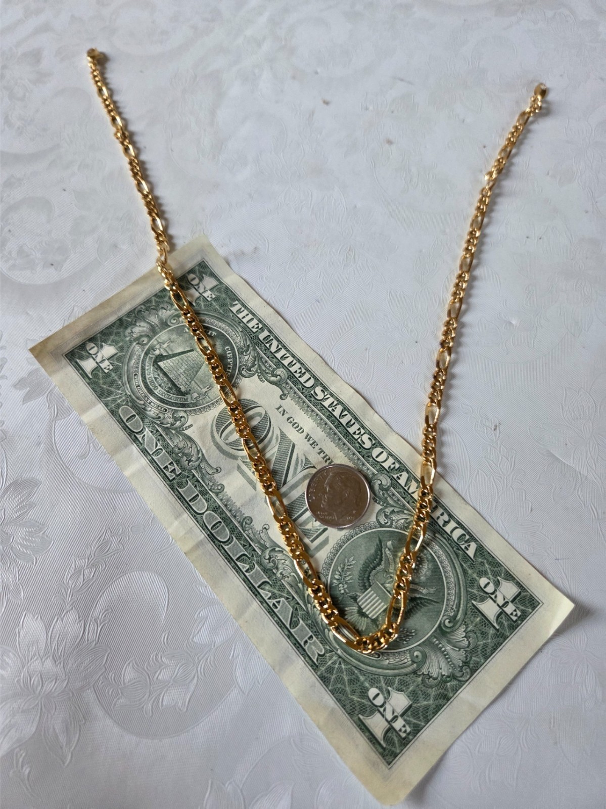 BEAUTIFUL VINTAGE AVON 19 in. FIGARO LINK GOLD TONE NECKLACE