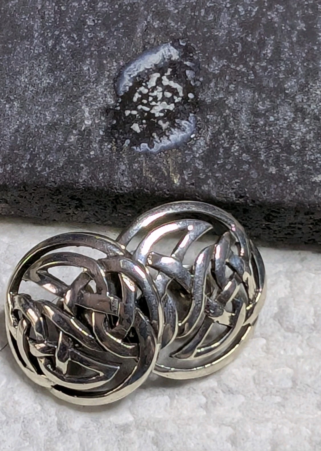 Vintage Kit Heath ’93 Sterling Silver Round Celtic Irish Knot Stud 925 Earrings