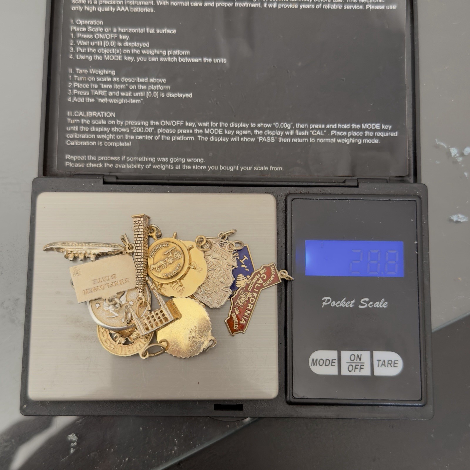 Vintage Collectibles Gold Over Sterling Silver 13 Charms Lot