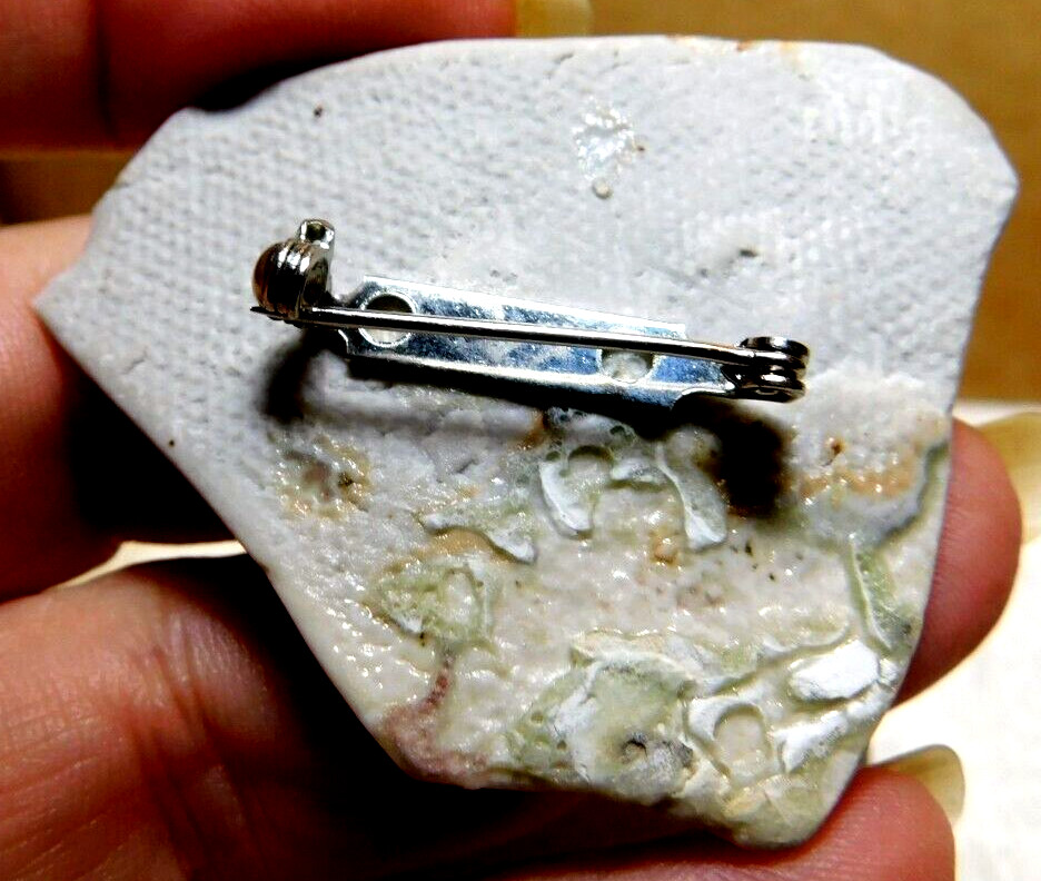 Unbranded~Handmade Sculpture Broach Made Out Of Some Kind Of Stone One-Of-A-Kind