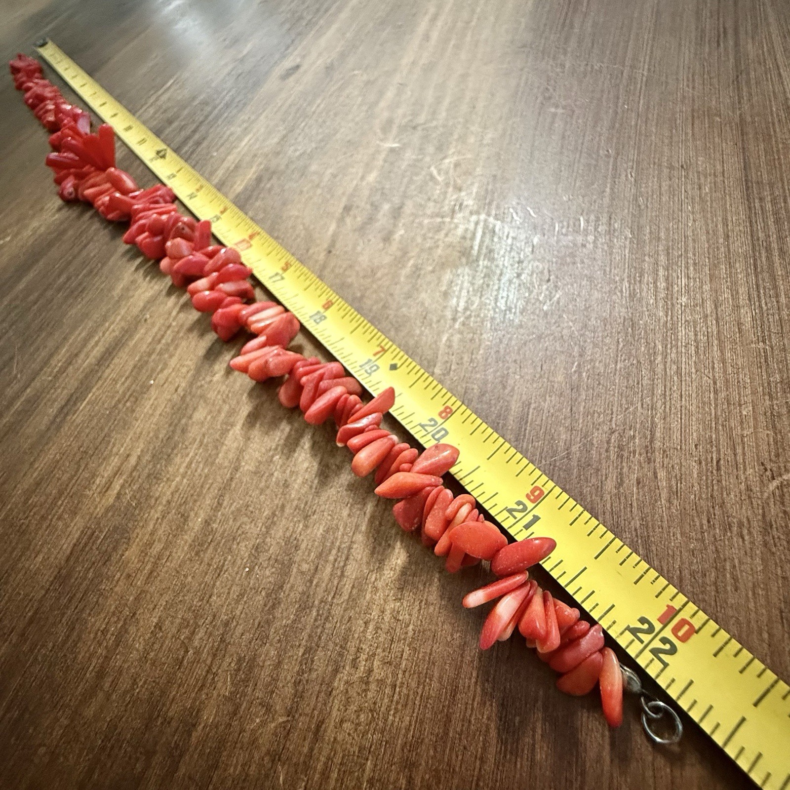 Vintage Red Bamboo Coral Necklace – 22.25”