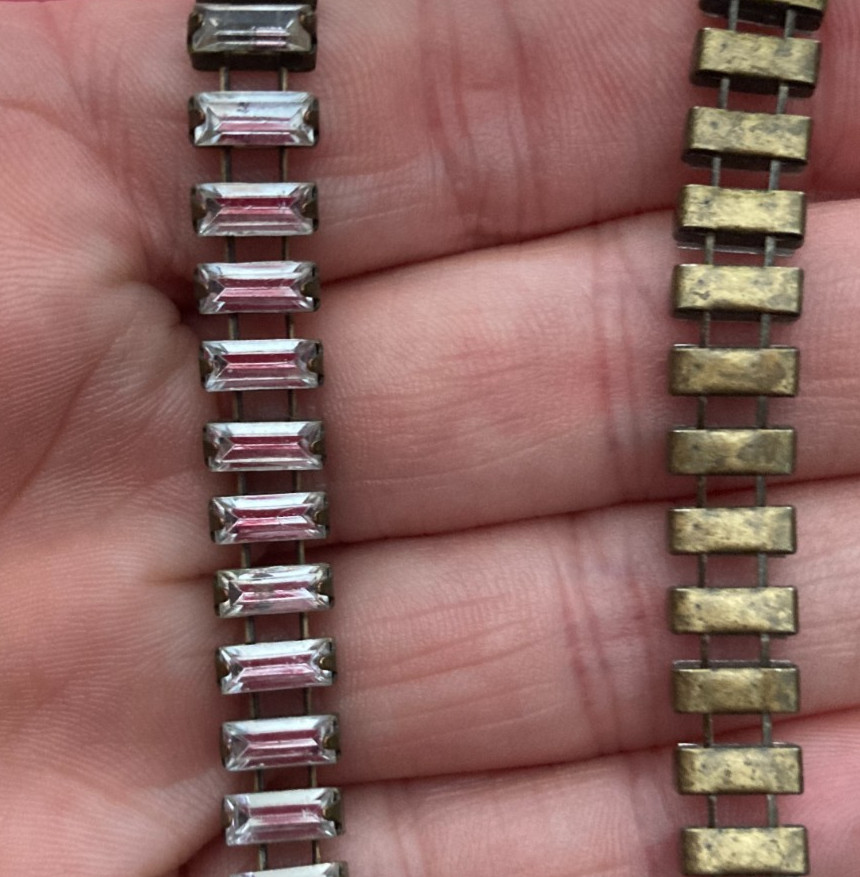 Stella & Dot Mixed Media Layered Necklace Rhinestone Metal