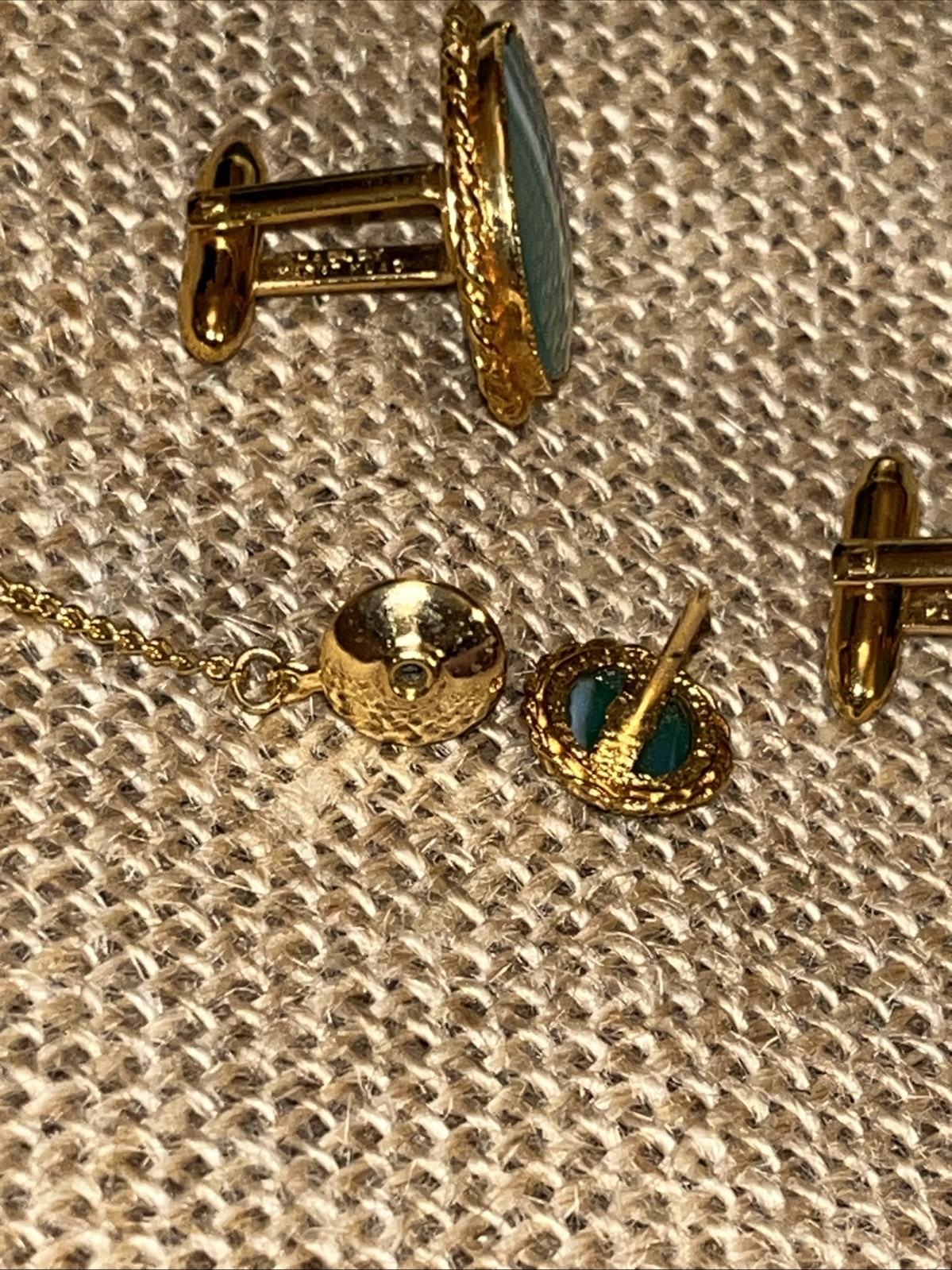HADLEY Andrea Bouchard Collection Cufflinks & Tie Tack Set VINTAGE