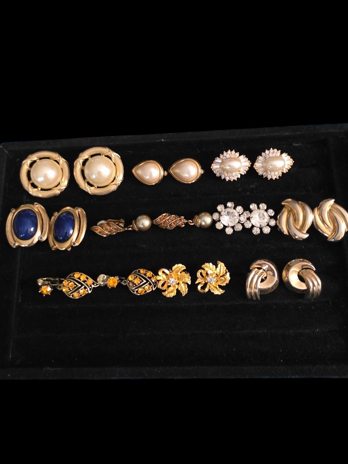 Vintage Estate Trifari Monet P&M Paris Clip Screwback Earring Lot