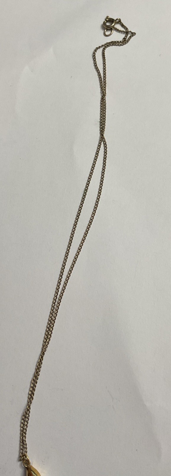 Vintage Floating Opal Pendant w/Gold, On Chain Necklace 15″