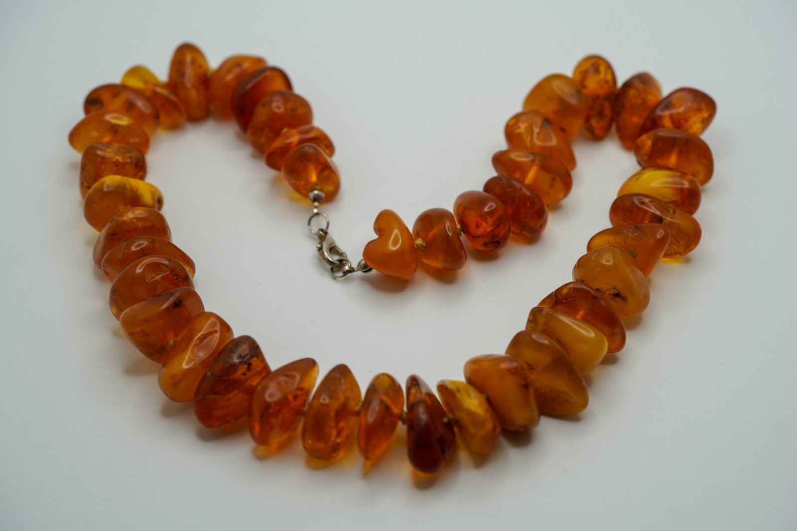 Vintage Chunky Amber Bead Necklace 18″ x 17mm 62g JB45